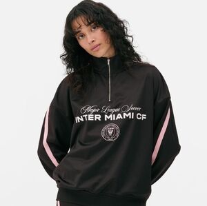 ​🖤💖 Inter Miami CF MLS Black & Pink 1/4-Zip Training Pullover/Jacket - Size S